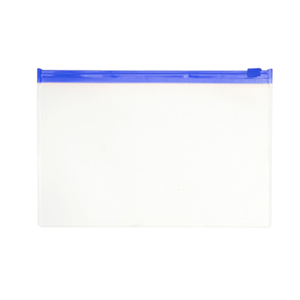 Универсальный чехол из PVC с прозрачным корпусом и цветной застежкой, цвет яркий синий