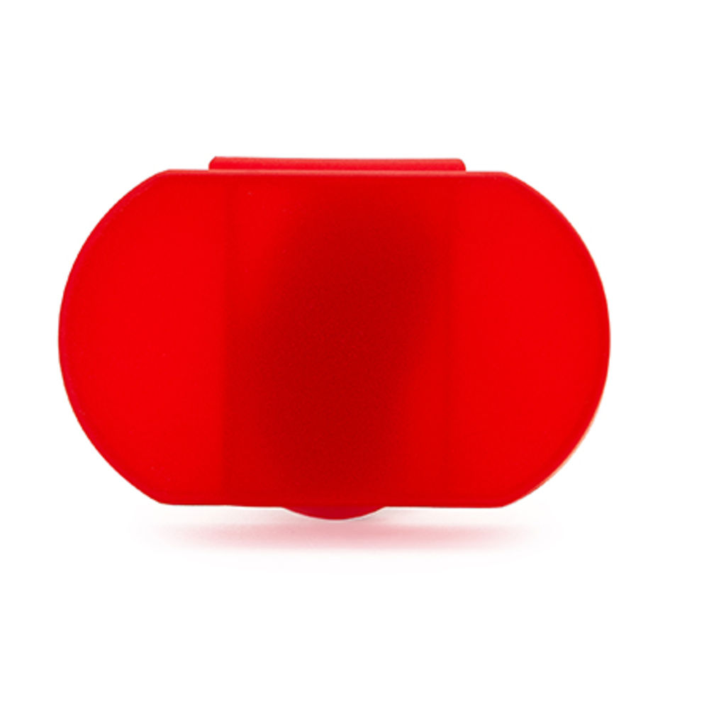 Легкий напівпрозорий кейс для пігулок з трьома відділеннями, колір червоний