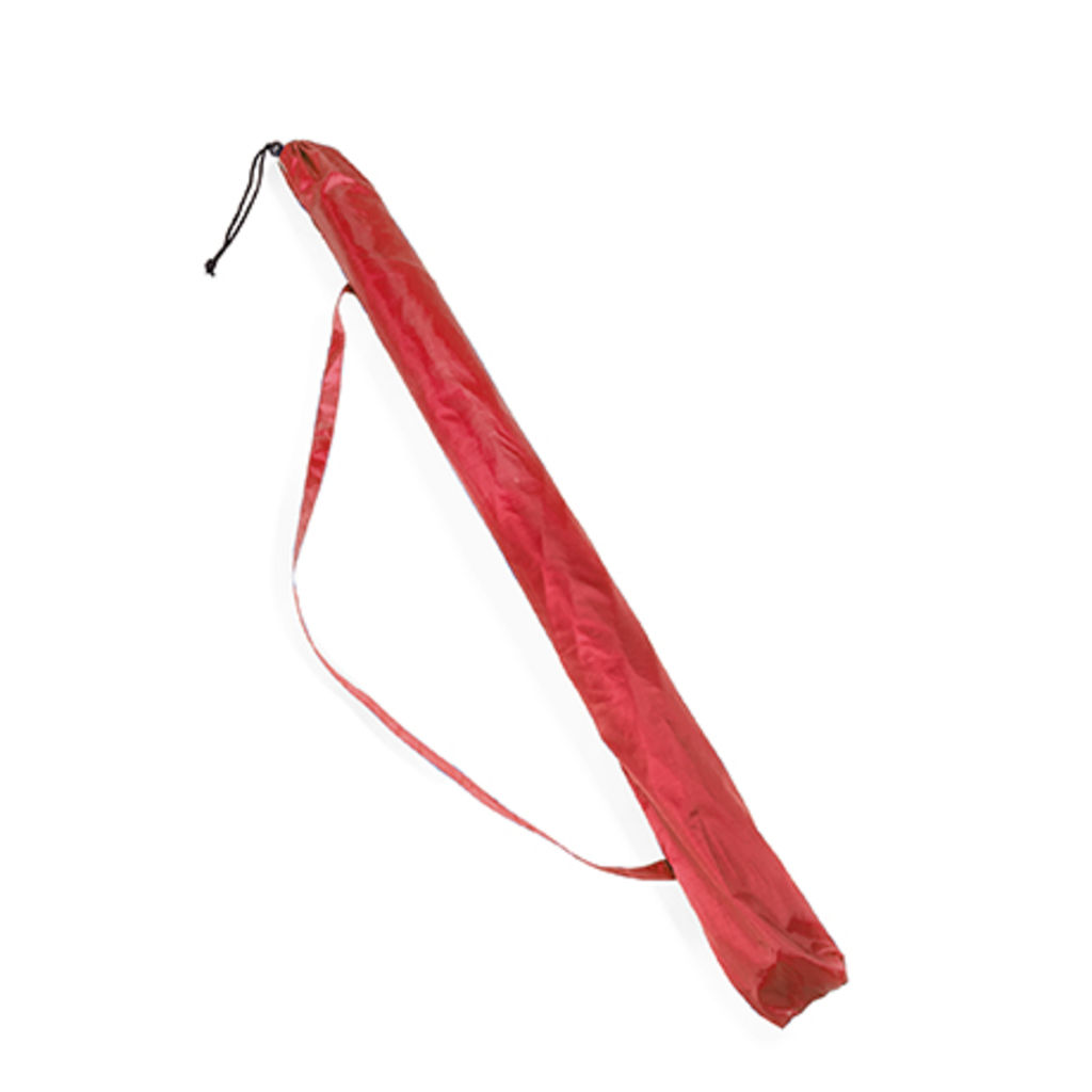 8-панельна пляжна парасолька, колір червоний