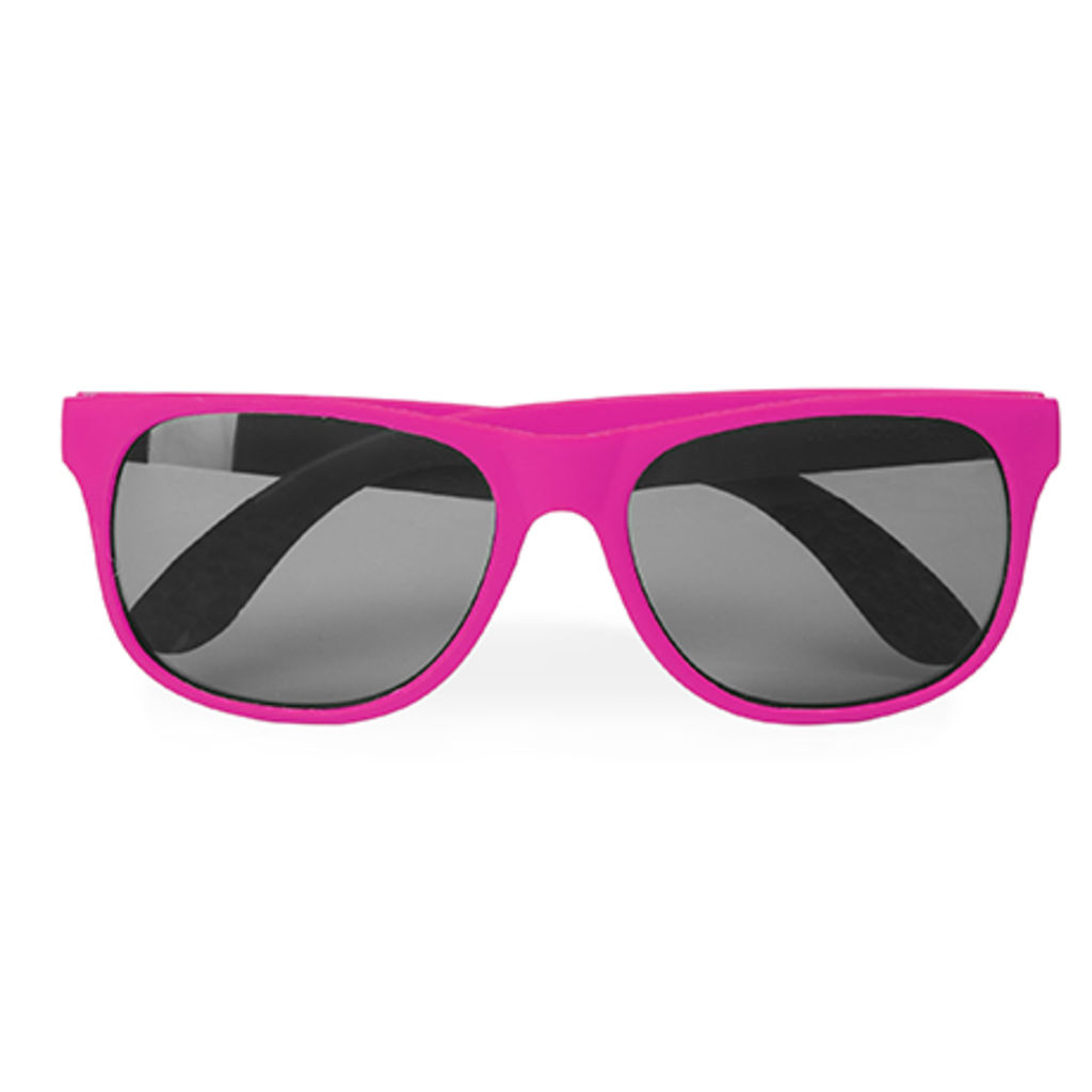 Классические солнцезащитные очки с удобной оправой в матовой отделке и линзами со степенью защиты UV 400, цвет фуксия
