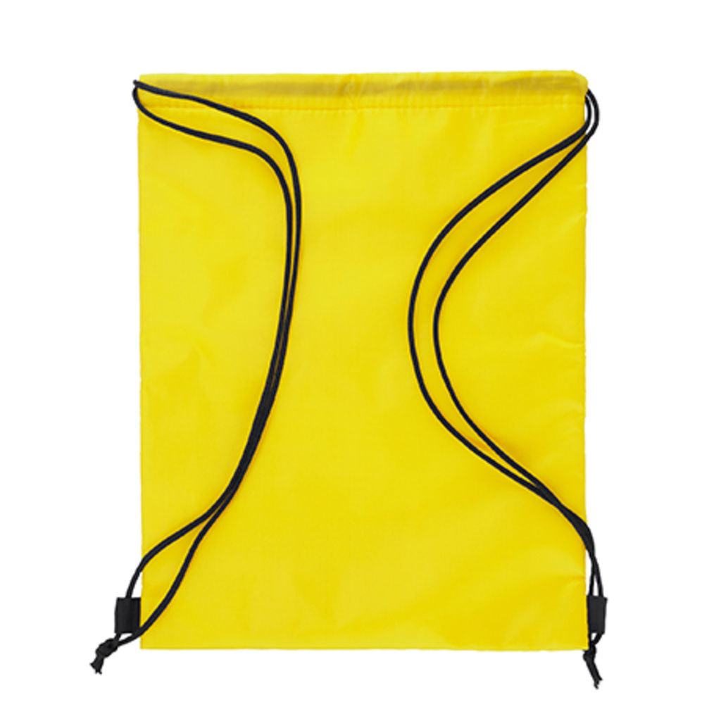 Термосумка на мотузках з ізотермічної алюмінієвою оздобленням всередині, колір жовтий