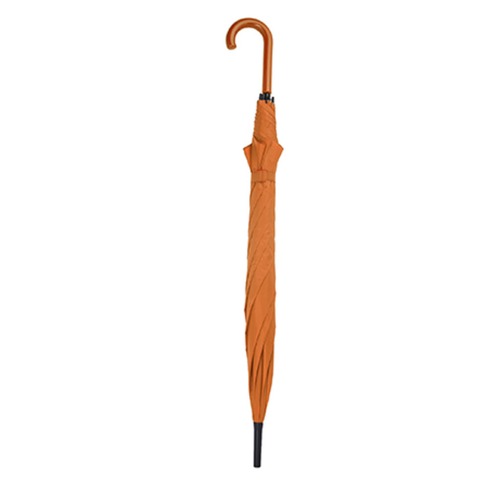 Зонт с тканью и ручкой одного цвета, цвет апельсиновый