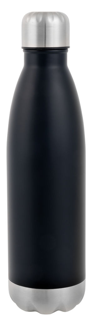 Пляшка вакуумна з подвійними стінками GOLDEN TASTE, колір сріблястий, чорний