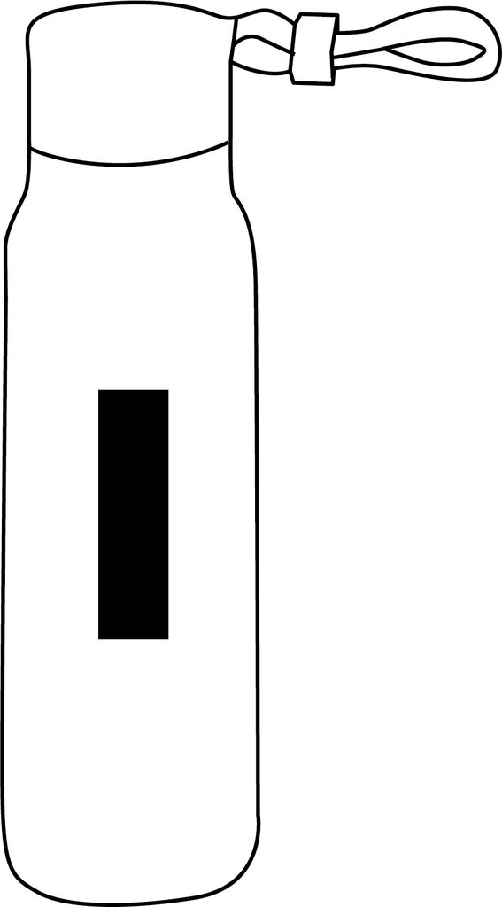 Стеклянная бутылка ECO DRINK, цвет красный - 56-0304478- Фото №2