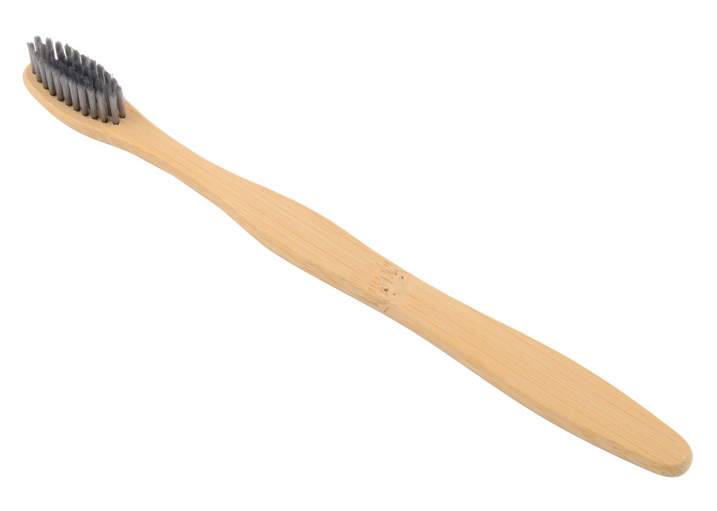 Щітка зубна бамбукова ECO CLEAN, колір коричневий, сірий