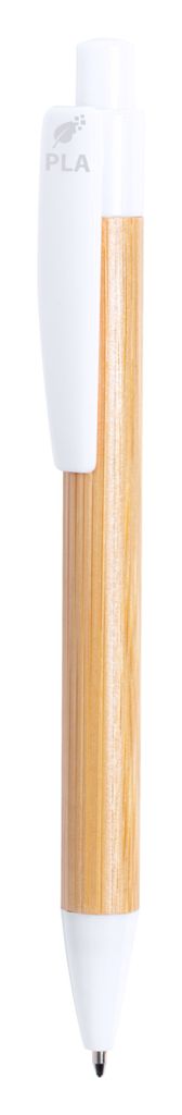 Ручка кулькова бамбукова Heloix, колір білий
