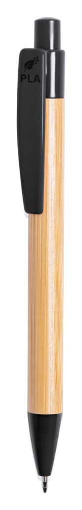 Ручка шариковая бамбуковая Heloix, цвет черный