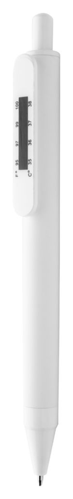 Ручка шшариковая-термометр Doret, цвет белый