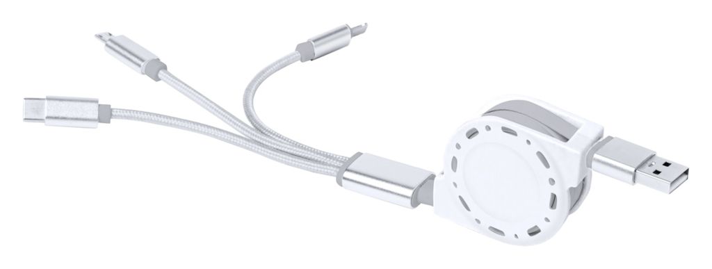 Зарядний кабель Sanseg, колір сріблястий