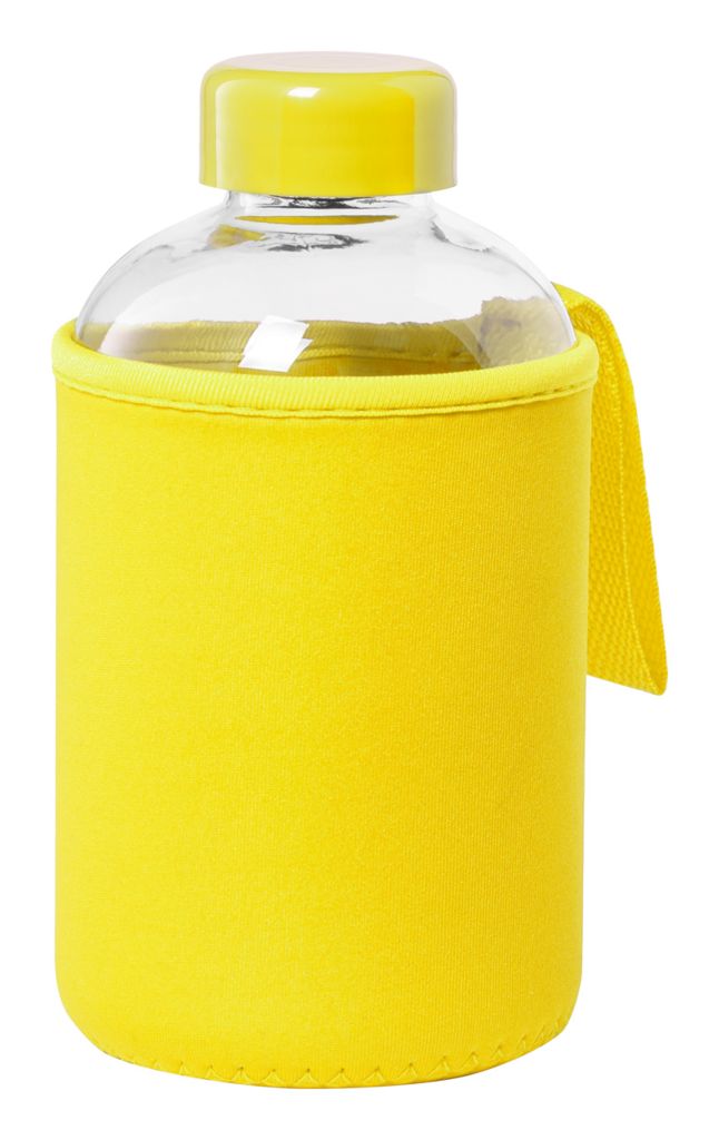 Пляшка спортивна скляна Flaber, колір жовтий