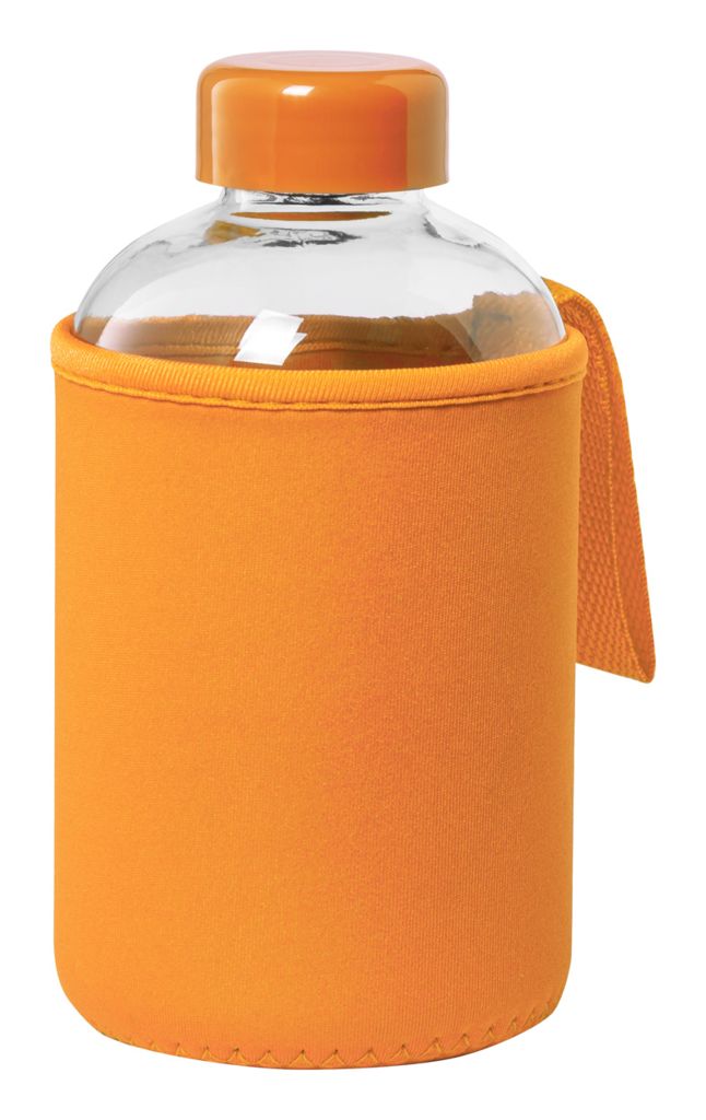 Бутылка спортивная стеклянная Flaber, цвет оранжевый