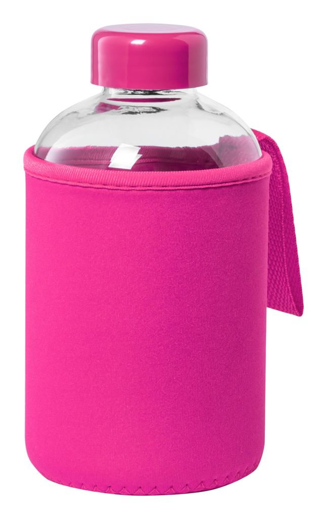 Пляшка спортивна скляна Flaber, колір рожевий