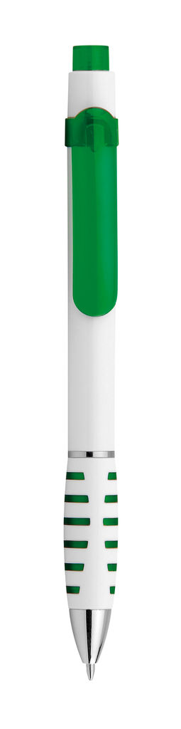 Пластикова кулькова ручка, сині чорнила, колір зелений