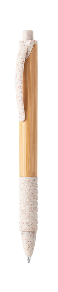 KUMA. Шариковая ручка из бамбука, цвет натуральный светлый