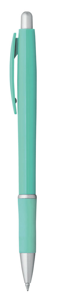 Пластиковая шариковая ручка, синие чернила, цвет зеленый