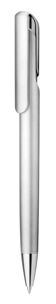 Пластиковая шариковая ручка, синие чернила, цвет серебряный