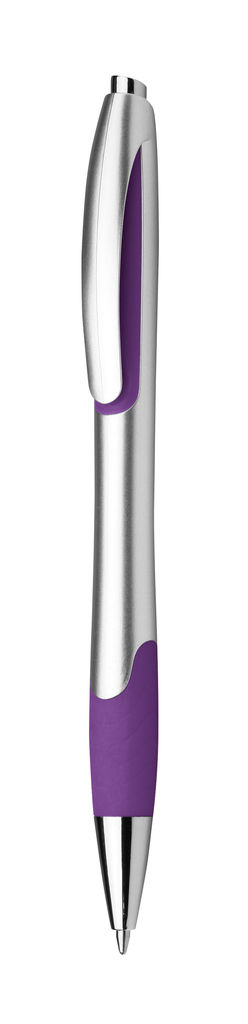 Пластикова кулькова ручка 0,7 мм, сині чорнила низької в'язкості, колір пурпурний