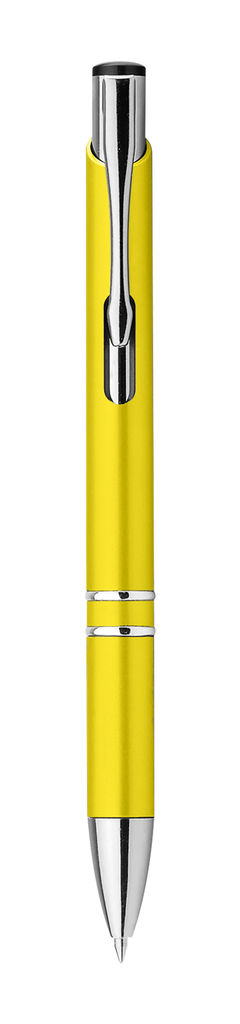 Пластикова кулькова ручка, сині чорнила, колір жовтий