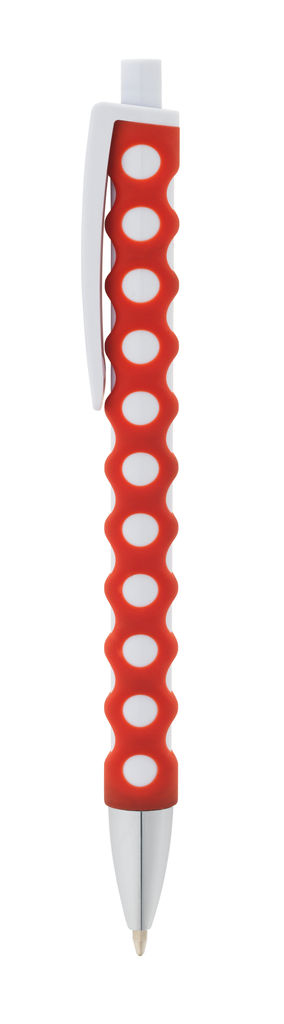 CIRCLE. Кулькова ручка з гумовою обробкою, колір червоний