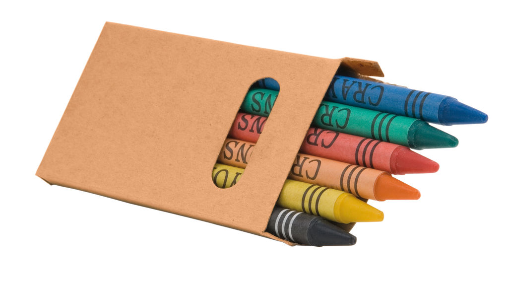 Коробка с 6-ю восковыми карандашами