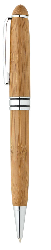 LUANDA. Бамбуковий набір з ручки ролер та кулькової ручки, колір натуральний