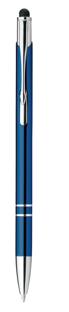 Металлическая шариковая ручка с функцией стилуса, синие чернила, цвет синий