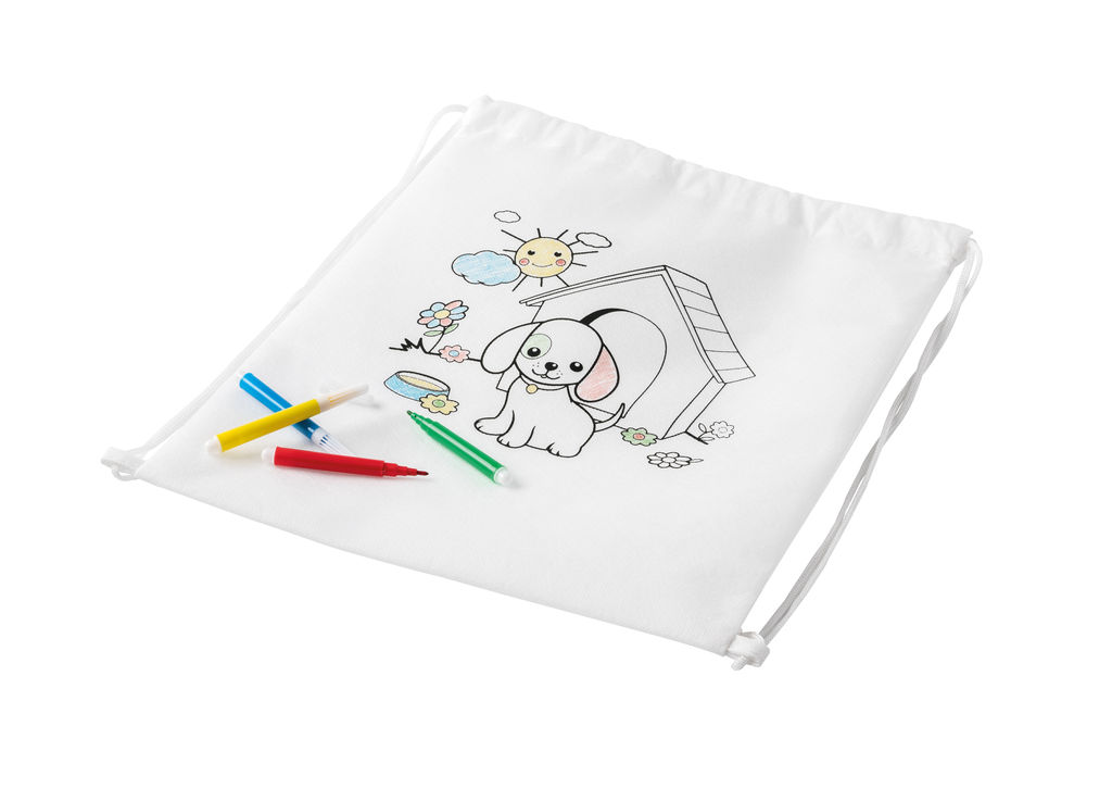 DRAWS. Сумка рюкзак для розмальовки, колір білий - 92619-106- Фото №2