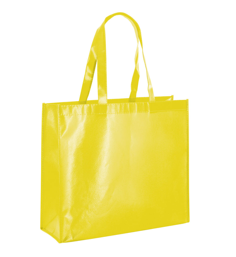 MILLENIA. Ламінована неткана сумка, колір жовтий