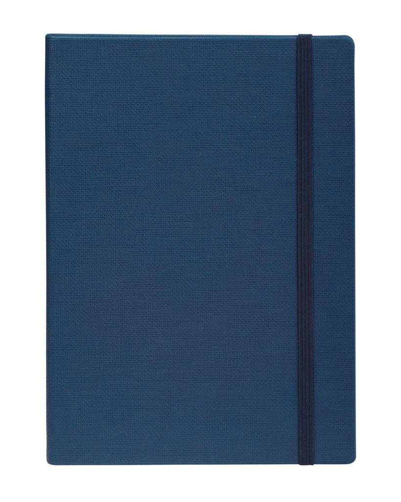 Блокнот з ремінцем 90x140 мм, колір синій