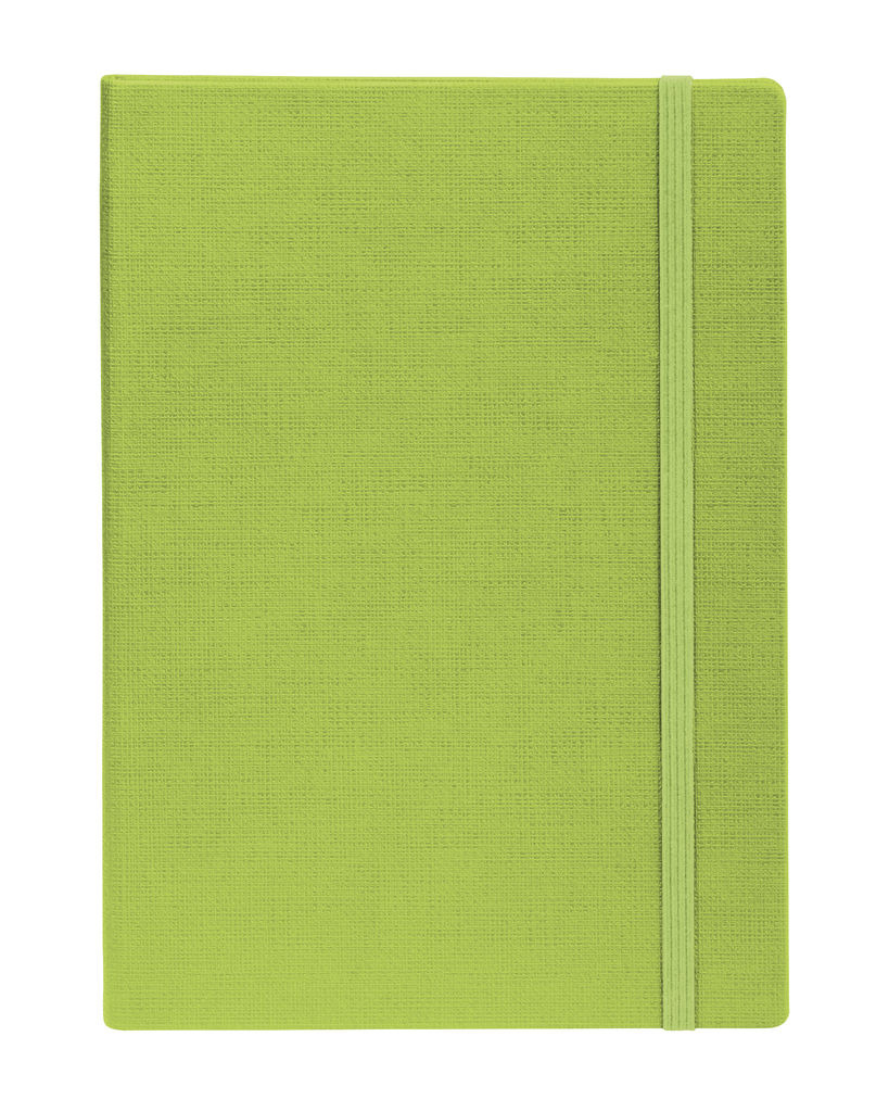 Блокнот с ремешком 90x140 мм, цвет зеленый