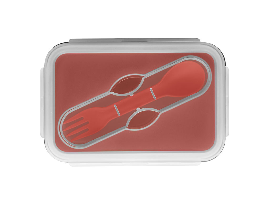 SAFFRON. Герметична висувна коробка 640 мл, колір червоний - 93847-105- Фото №2