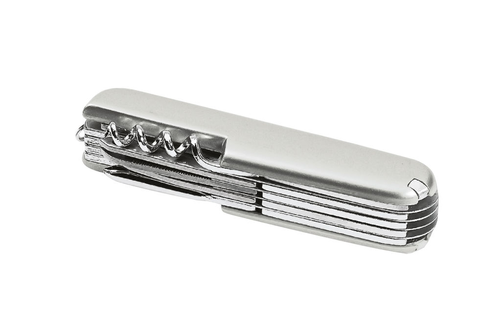 Многофункциональный карманный нож, цвет сатин серебро
