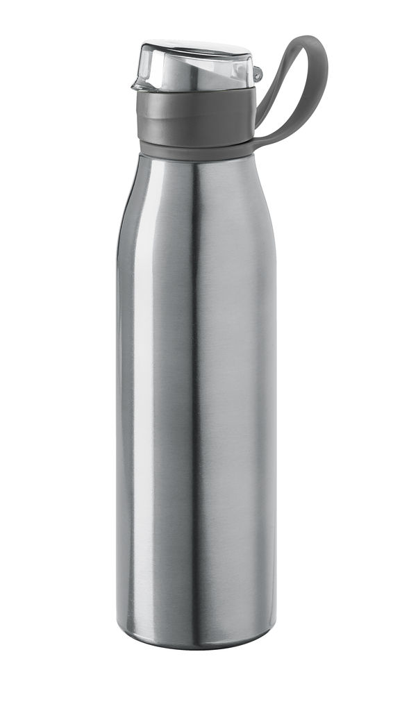 KORVER. Пляшка для спорту 650 мл, колір сатин-срібло