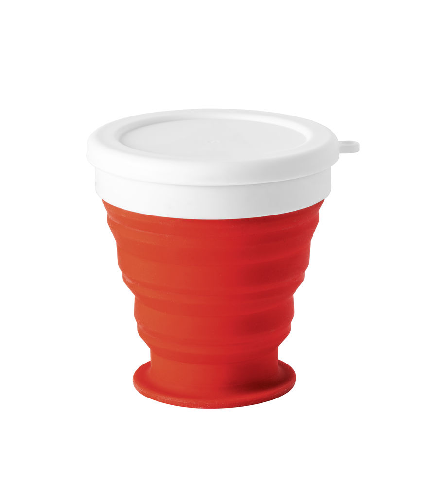 ASTRADA. Складная дорожная чашка 250 мл, цвет красный