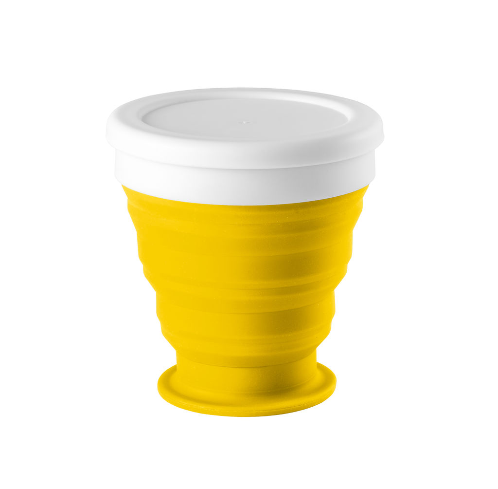ASTRADA. Складная дорожная чашка 250 мл, цвет желтый