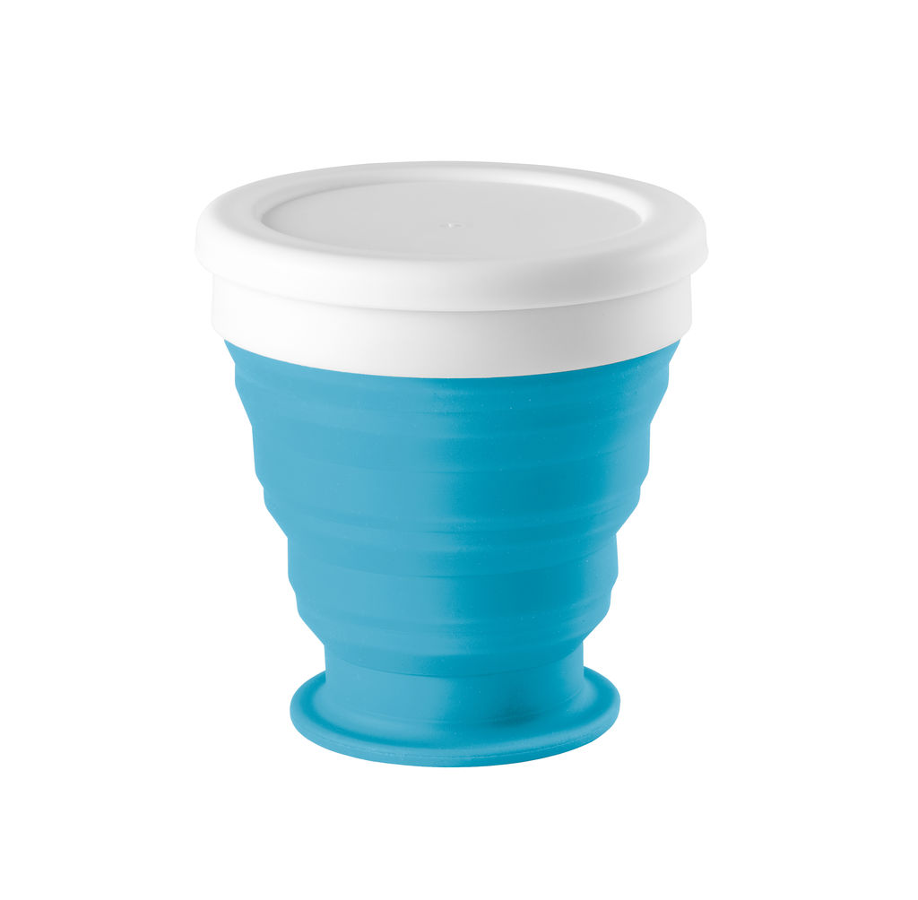 ASTRADA. Складна дорожня чашка 250 мл, колір блакитний