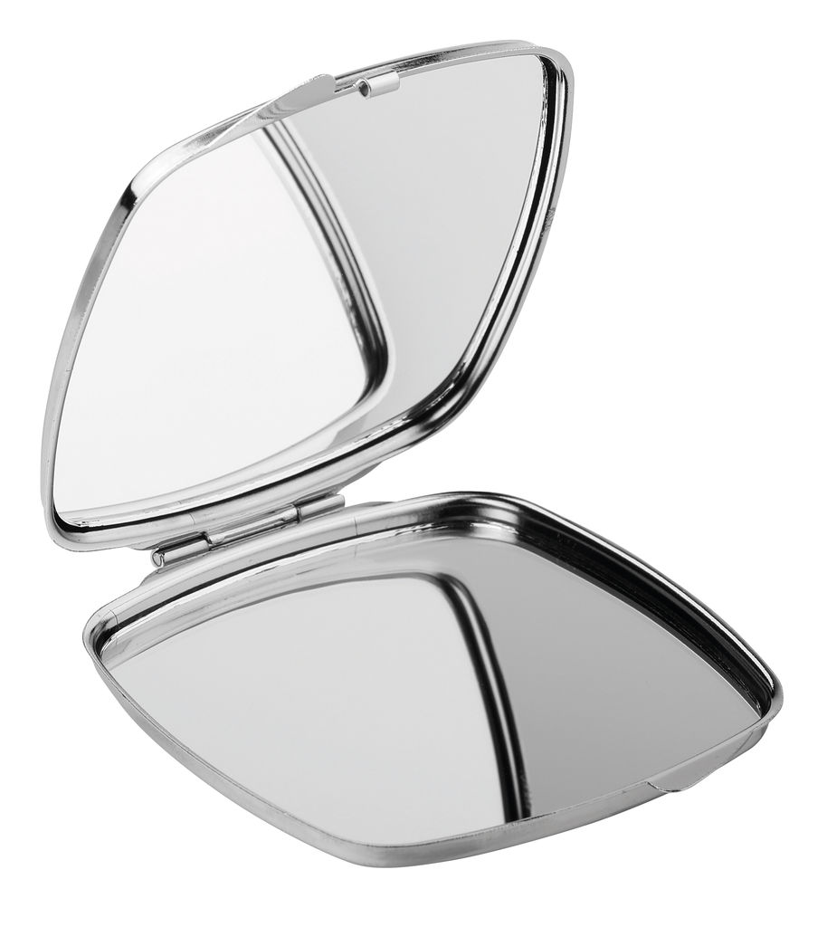Металлическое карманное зеркало, цвет серебряный