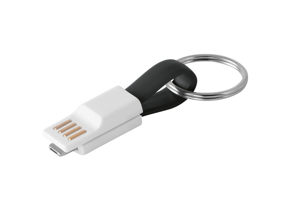 USB-кабель с разъемом 2 в 1, цвет черный