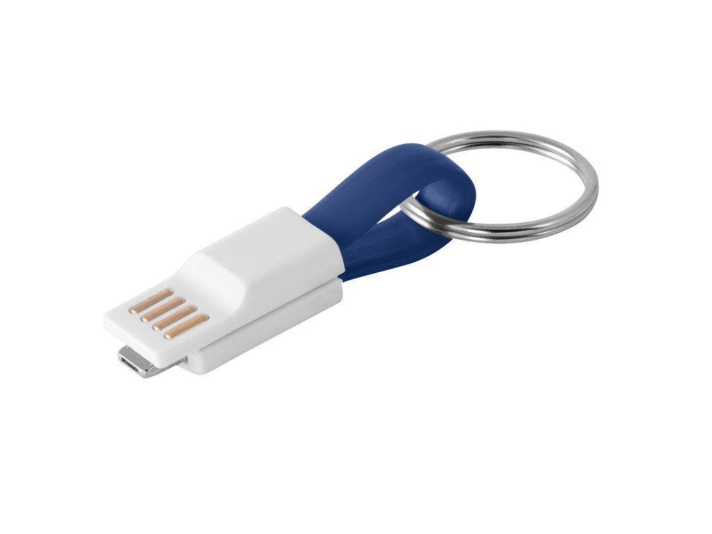 USB-кабель с разъемом 2 в 1, цвет синий