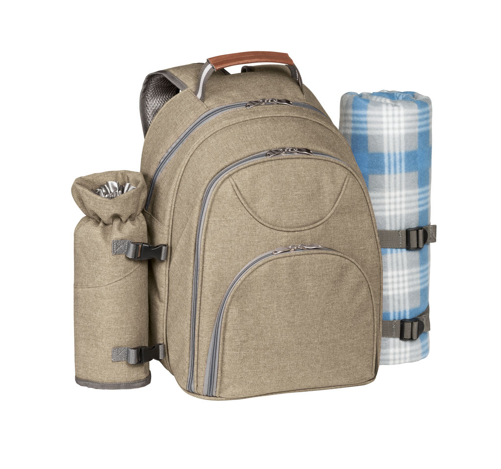 Термічний рюкзак для пікніка, колір матовий світло-коричневий