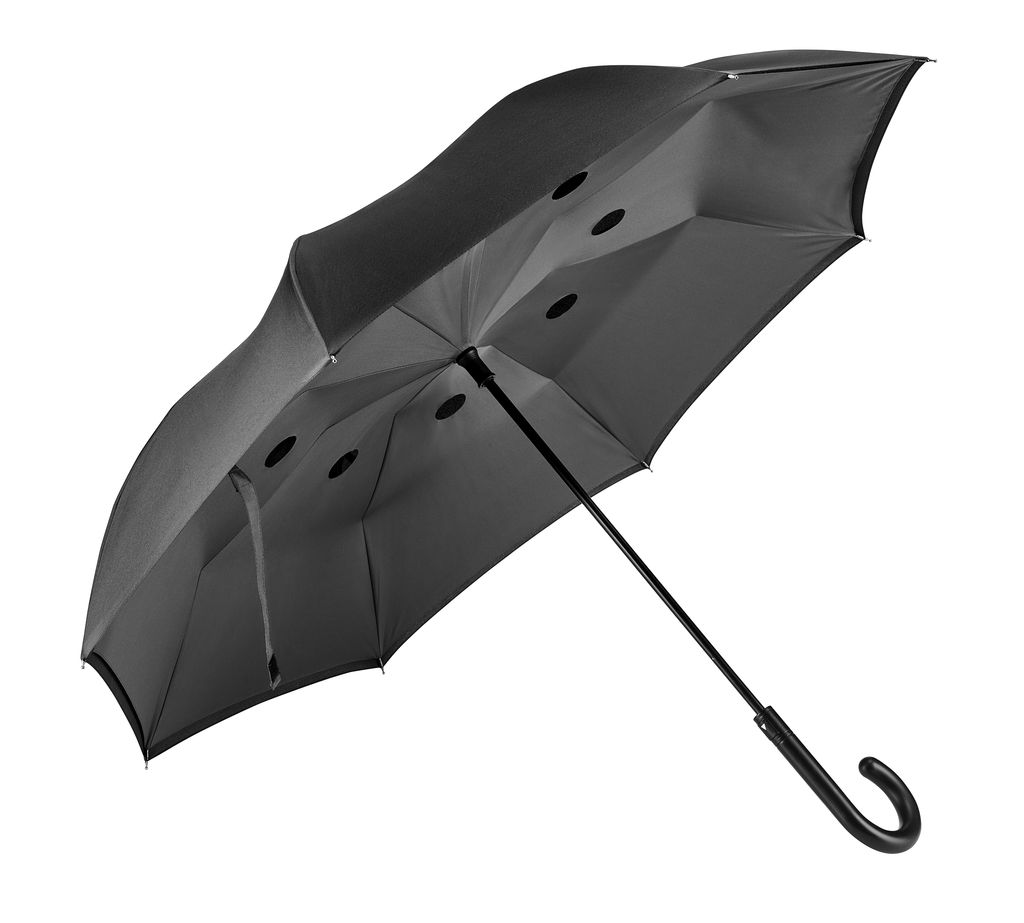 Зонт обратного сложения., цвет серый