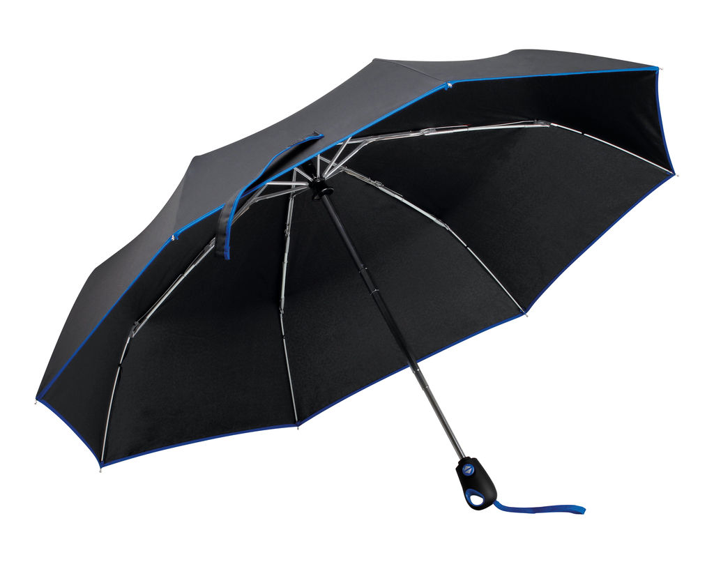 Складной зонт с системой закрытия и открытия, цвет синий