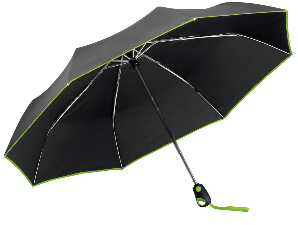 Складной зонт с системой закрытия и открытия, цвет зеленый