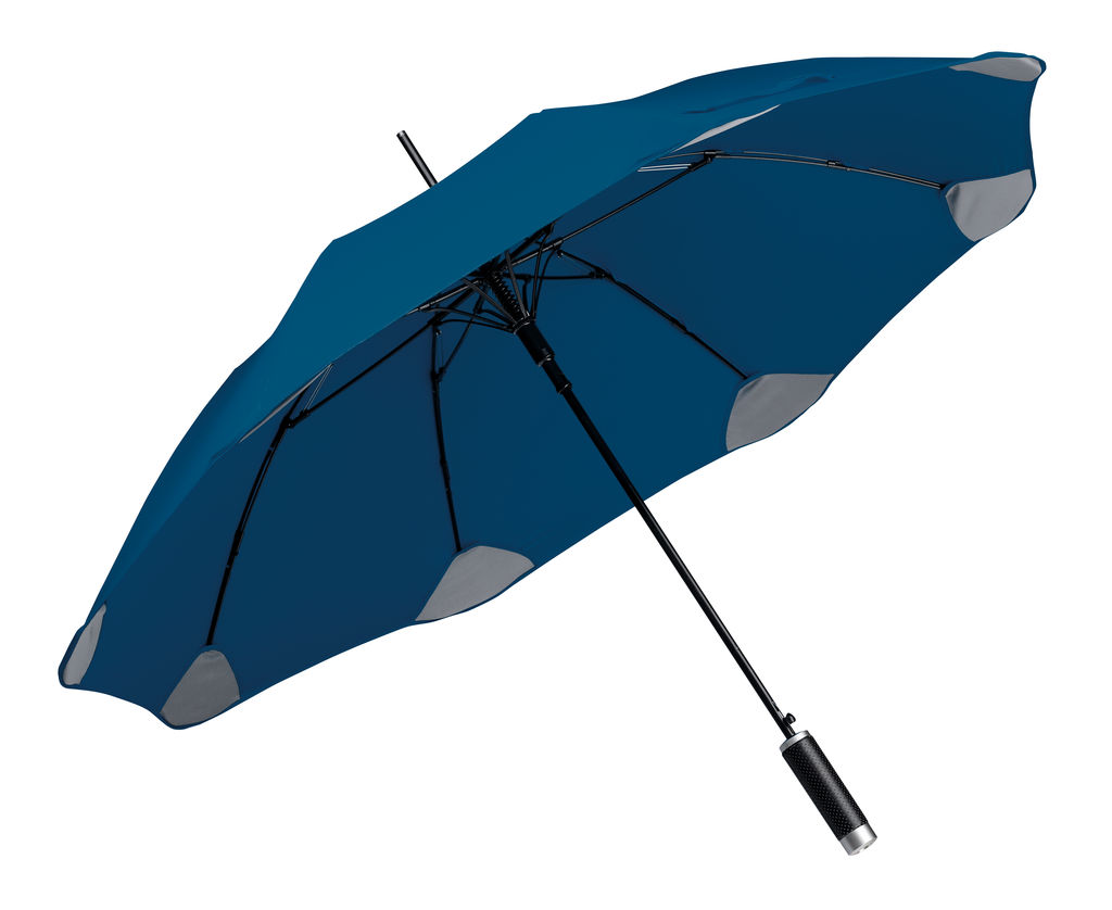 Автоматична парасолька з поліестеру, 8 секторів, SANTINI, колір синій