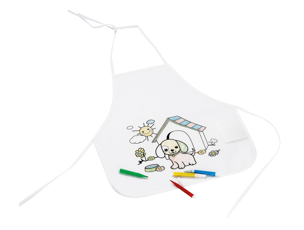NILO. Фартух-розмальовка для дітей, колір білий