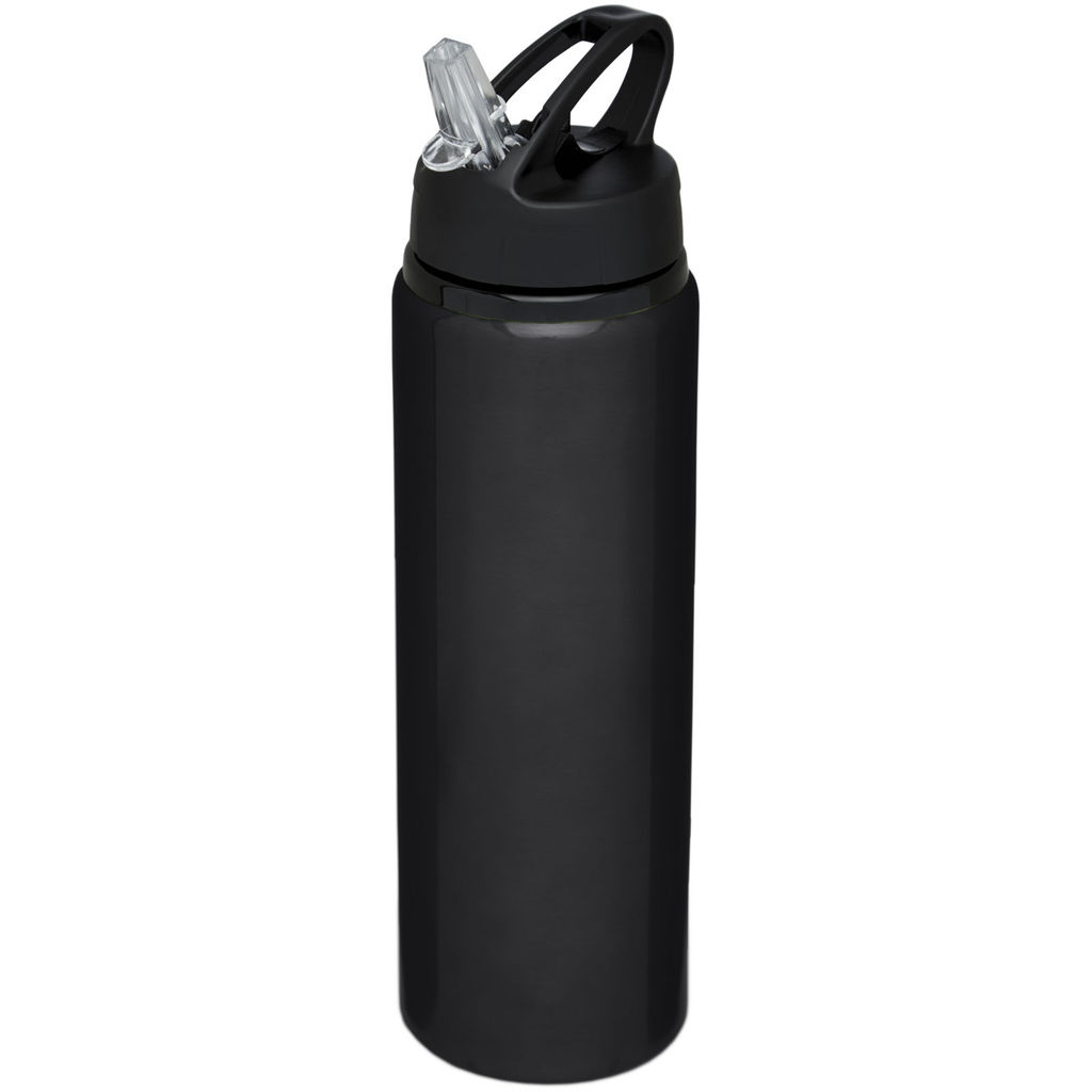 Бутылка спортивная Fitz , цвет сплошной черный