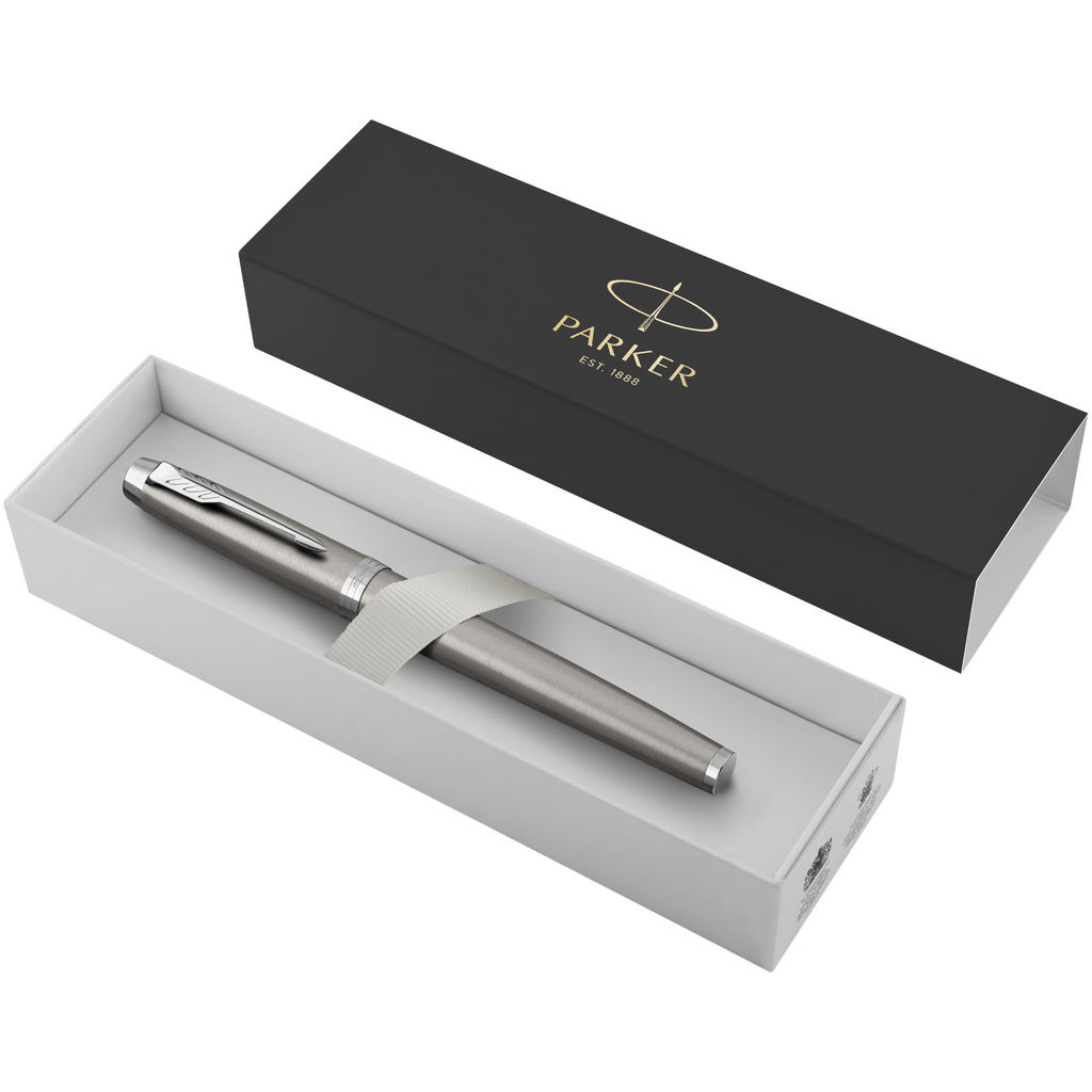 Ручка пір'яна Parker серії IM, колір сріблястий