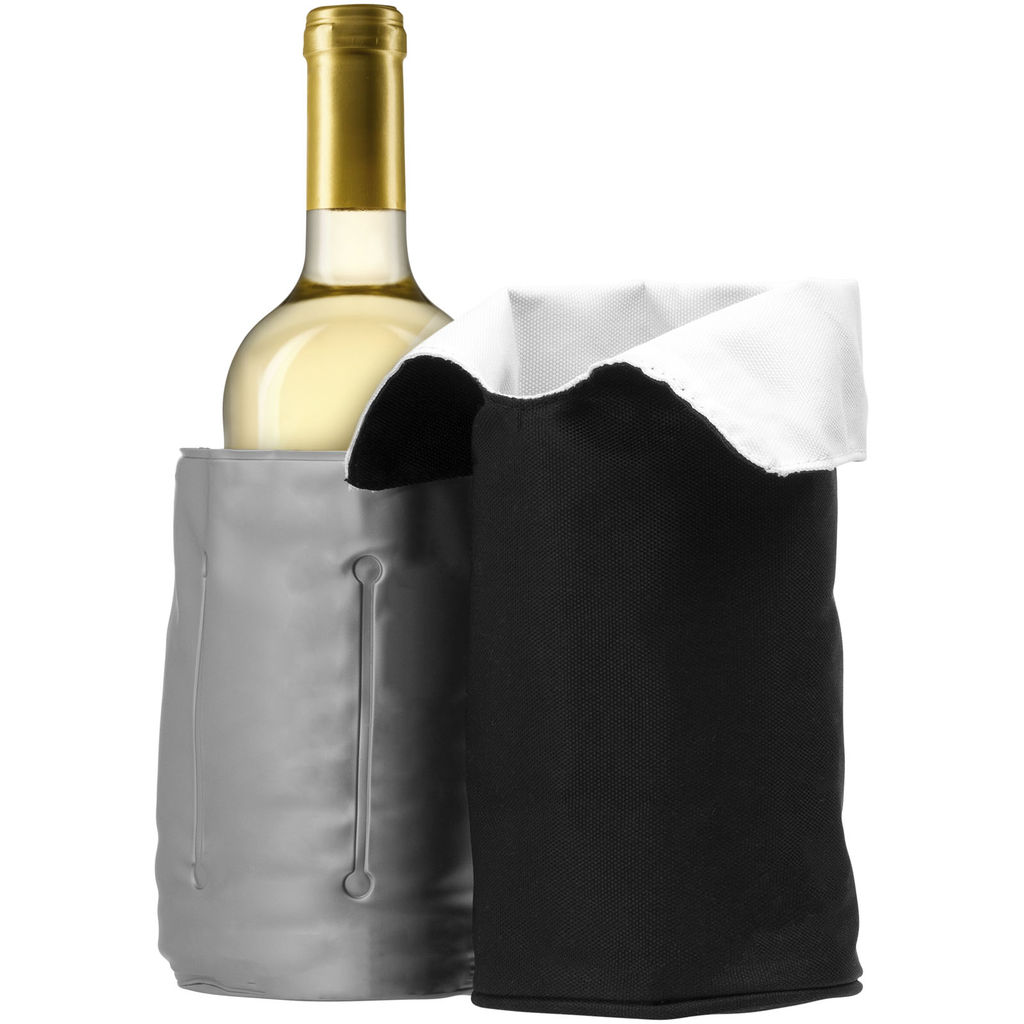 Коробка-охолоджувач для вина складана Chill, колір суцільний чорний, білий