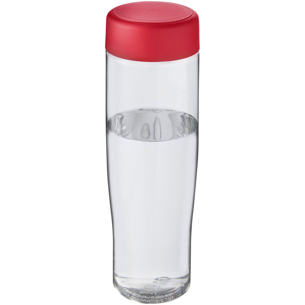 Пляшка для води H2O Tempo, колір прозорий, червоний
