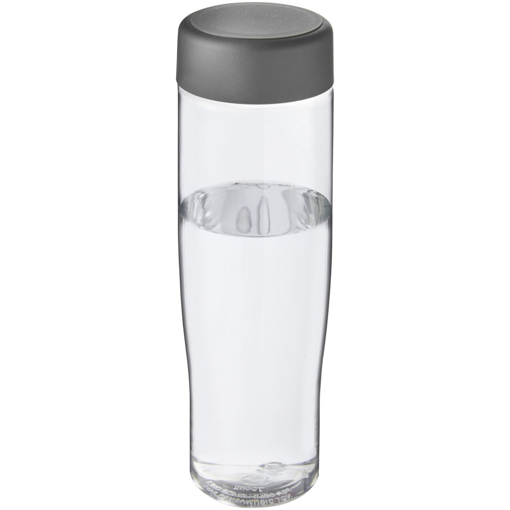 Пляшка для води H2O Tempo, колір прозорий, штормовий сірий